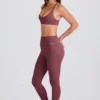 Foldover Mid-Rise Stirrup Leggings in Acai Foldover Mid-Rise Stirrup Leggings in Acai