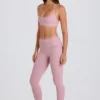Foldover Mid-Rise Stirrup Leggings in Mauve Foldover Mid-Rise Stirrup Leggings in Mauve