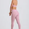 Foldover Mid-Rise Stirrup Leggings in Mauve Foldover Mid-Rise Stirrup Leggings in Mauve