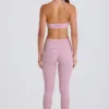 Foldover Mid-Rise Stirrup Leggings in Mauve Foldover Mid-Rise Stirrup Leggings in Mauve