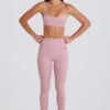Foldover Mid-Rise Stirrup Leggings in Mauve Foldover Mid-Rise Stirrup Leggings in Mauve