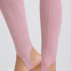 Foldover Mid-Rise Stirrup Leggings in Mauve Foldover Mid-Rise Stirrup Leggings in Mauve