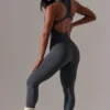 Full Length Cut-Out Jumpsuit in Grey Full Length Cut-Out Jumpsuit in Grey