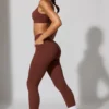 Full Length Leggings with Pockets in Brown Full Length Leggings with Pockets in Brown