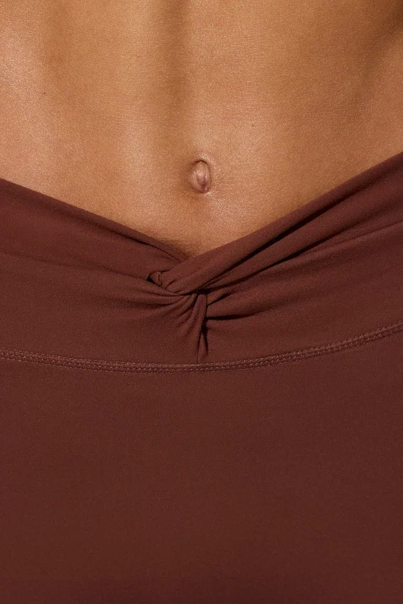 Full Length Leggings with Pockets in Brown Full Length Leggings with Pockets in Brown