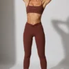 Full Length Leggings with Pockets in Brown Full Length Leggings with Pockets in Brown