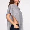 Ghalia Sheer Jersey Poncho in Grey Ghalia Sheer Jersey Poncho in Grey
