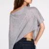 Ghalia Sheer Jersey Poncho in Grey Ghalia Sheer Jersey Poncho in Grey