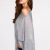 Ghalia Sheer Jersey Poncho in Grey Ghalia Sheer Jersey Poncho in Grey