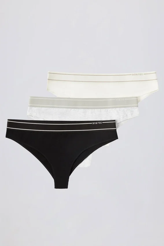 High-Waist Cheeky Briefs Bundle in Multi High-Waist Cheeky Briefs Bundle in Multi
