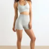 High Waist Define Luxe Mini Shorts in Grey High Waist Define Luxe Mini Shorts in Grey