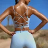 High Waist FlexiRib Mini Shorts in Blue High Waist FlexiRib Mini Shorts in Blue