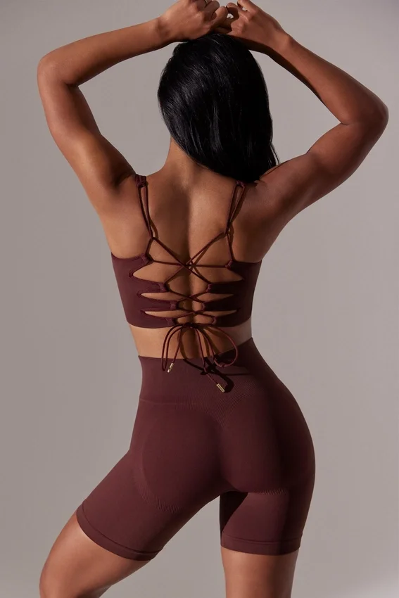 High Waist Super Sculpt Biker Shorts in Burgundy High Waist Super Sculpt Biker Shorts in Burgundy