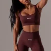 High Waist Super Sculpt Biker Shorts in Burgundy High Waist Super Sculpt Biker Shorts in Burgundy