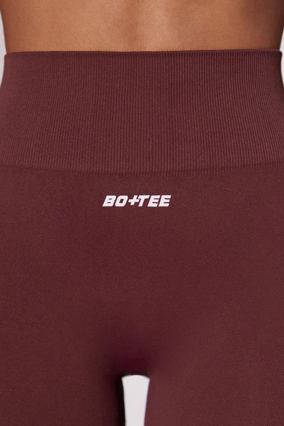 High Waist Super Sculpt Biker Shorts in Burgundy High Waist Super Sculpt Biker Shorts in Burgundy
