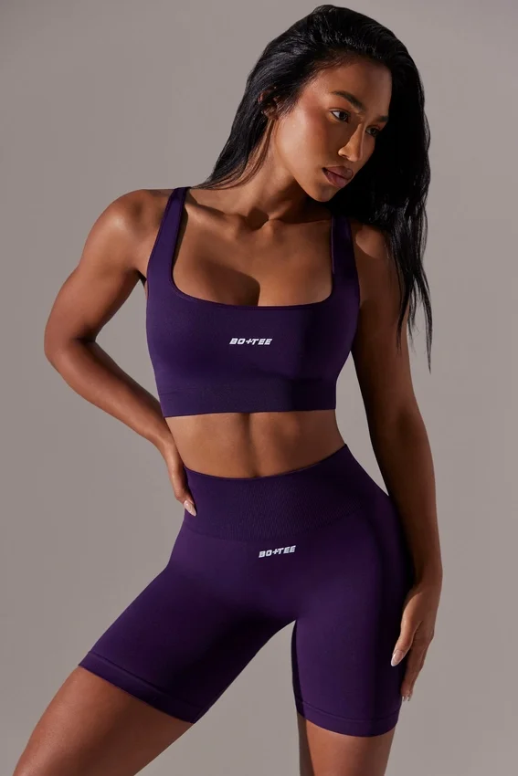 High Waist Super Sculpt Biker Shorts in Purple High Waist Super Sculpt Biker Shorts in Purple
