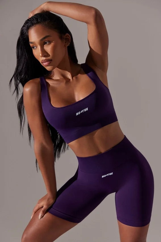 High Waist Super Sculpt Biker Shorts in Purple High Waist Super Sculpt Biker Shorts in Purple