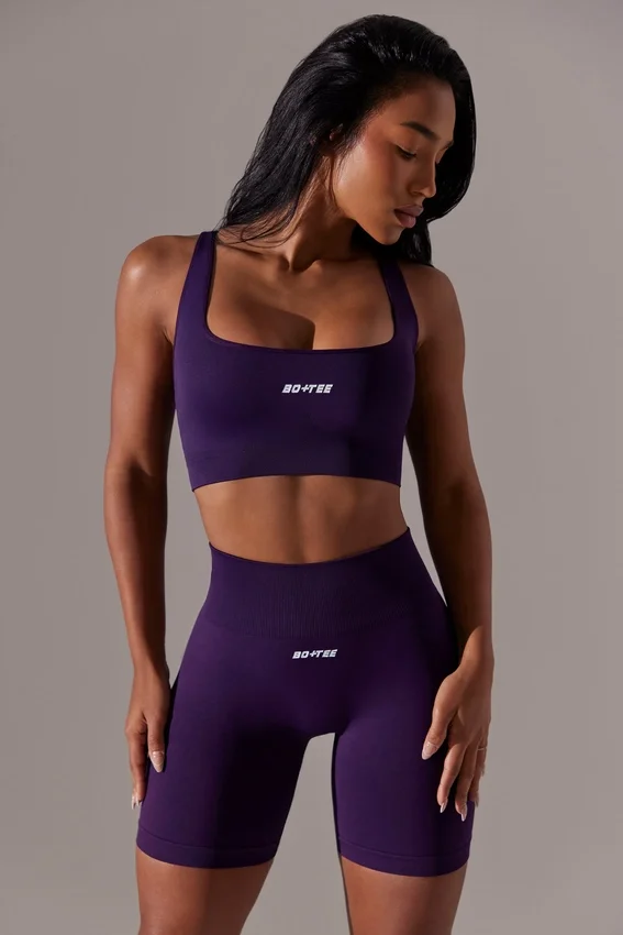 High Waist Super Sculpt Biker Shorts in Purple High Waist Super Sculpt Biker Shorts in Purple