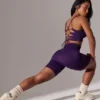 High Waist Super Sculpt Biker Shorts in Purple High Waist Super Sculpt Biker Shorts in Purple
