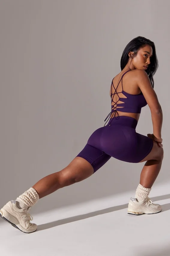 High Waist Super Sculpt Biker Shorts in Purple High Waist Super Sculpt Biker Shorts in Purple