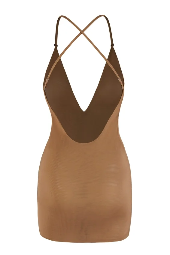 Intimates Intimates Soft Mesh Multiway Mini Dress in Almond Intimates Intimates Soft Mesh Multiway Mini Dress in Almond