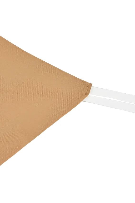 Intimates Seamless Knit Clear Strap Thong in Caramel Intimates Seamless Knit Clear Strap Thong in Caramel