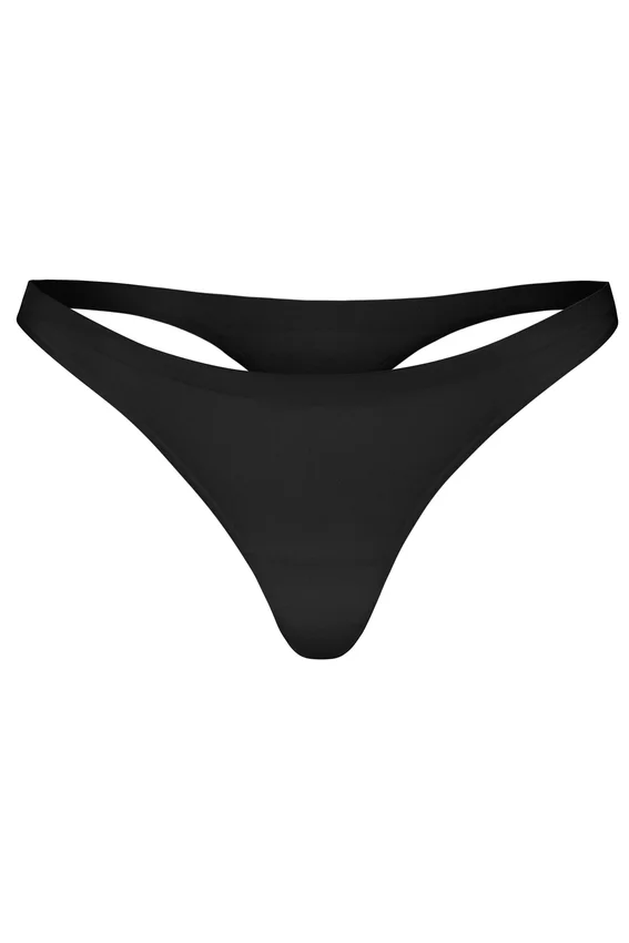 Intimates Seamless Knit Thong in Black Intimates Seamless Knit Thong in Black