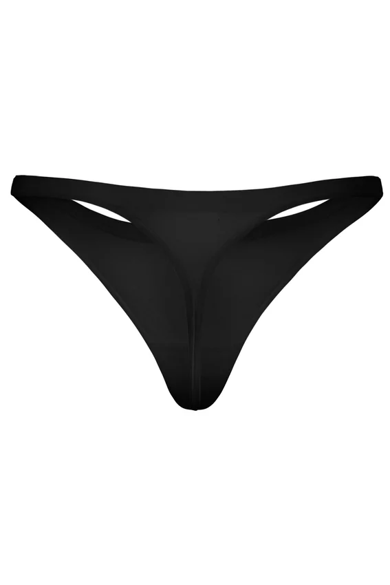 Intimates Seamless Knit Thong in Black Intimates Seamless Knit Thong in Black