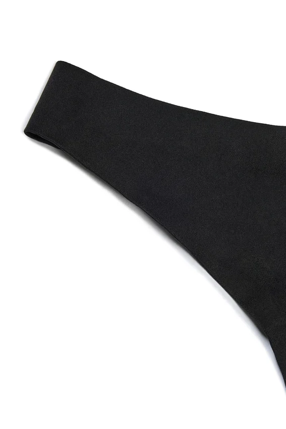 Intimates Seamless Knit Thong in Black Intimates Seamless Knit Thong in Black