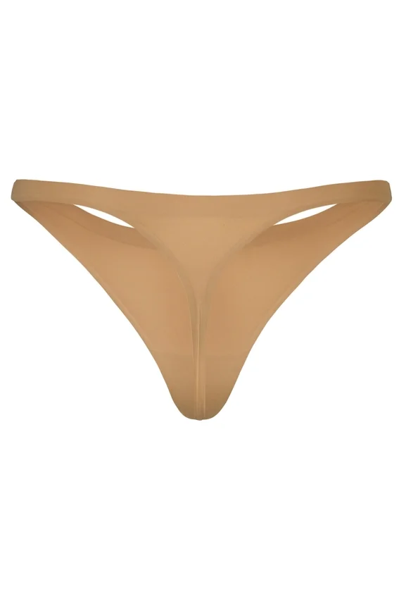 Intimates Seamless Knit Thong in Caramel Intimates Seamless Knit Thong in Caramel