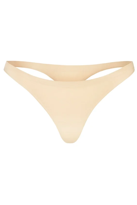 Intimates Seamless Knit Thong in Warm Peach Intimates Seamless Knit Thong in Warm Peach