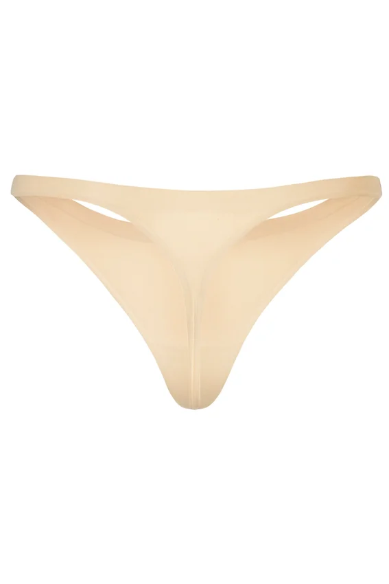 Intimates Seamless Knit Thong in Warm Peach Intimates Seamless Knit Thong in Warm Peach
