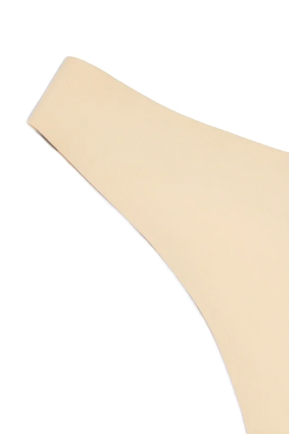 Intimates Seamless Knit Thong in Warm Peach Intimates Seamless Knit Thong in Warm Peach