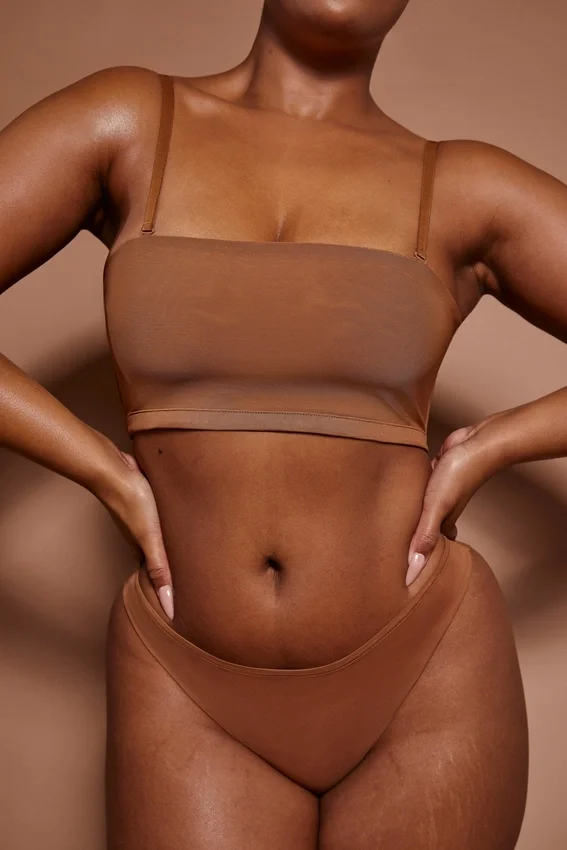 Intimates Soft Mesh Bandeau Bra in Almond Intimates Soft Mesh Bandeau Bra in Almond