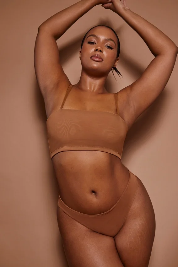 Intimates Soft Mesh Bandeau Bra in Almond Intimates Soft Mesh Bandeau Bra in Almond