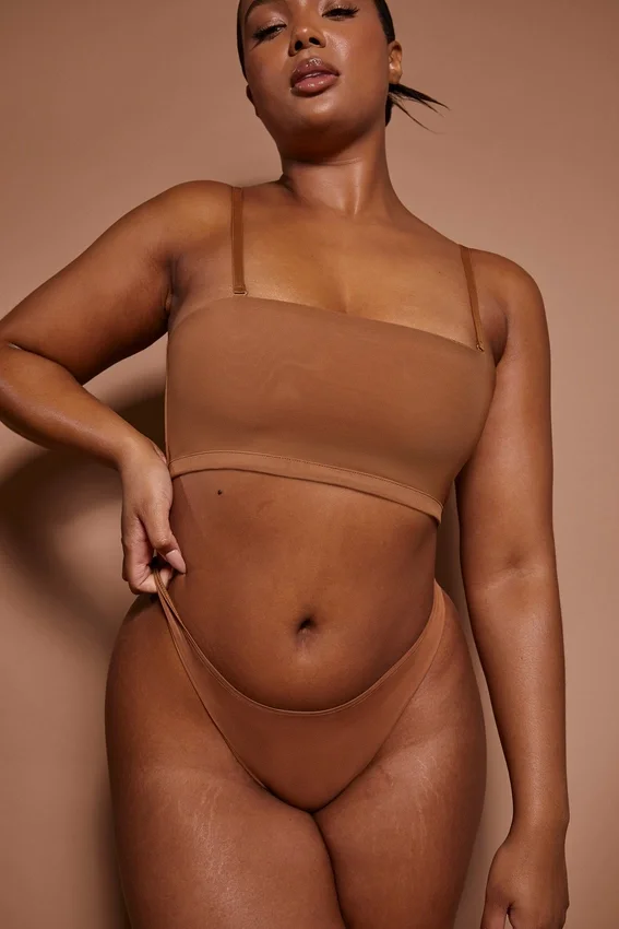 Intimates Soft Mesh Bandeau Bra in Almond Intimates Soft Mesh Bandeau Bra in Almond