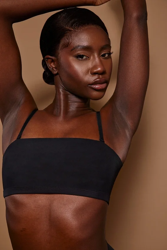 Intimates Soft Mesh Bandeau Bra in Black Intimates Soft Mesh Bandeau Bra in Black
