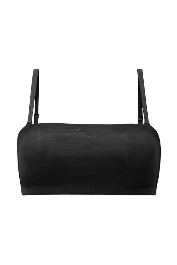 Intimates Soft Mesh Bandeau Bra in Black Intimates Soft Mesh Bandeau Bra in Black