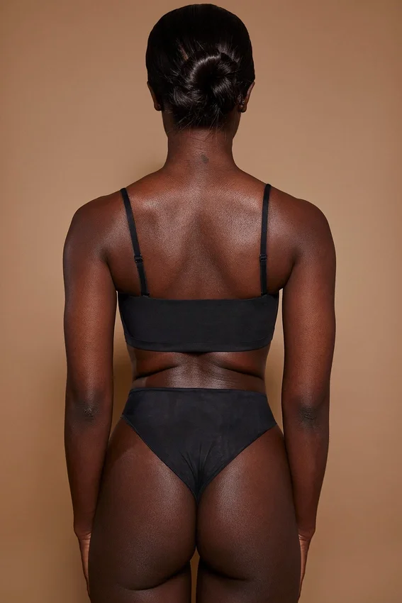 Intimates Soft Mesh Bandeau Bra in Black Intimates Soft Mesh Bandeau Bra in Black