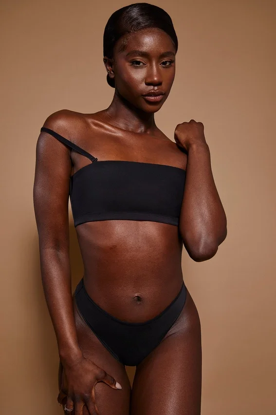Intimates Soft Mesh Bandeau Bra in Black Intimates Soft Mesh Bandeau Bra in Black