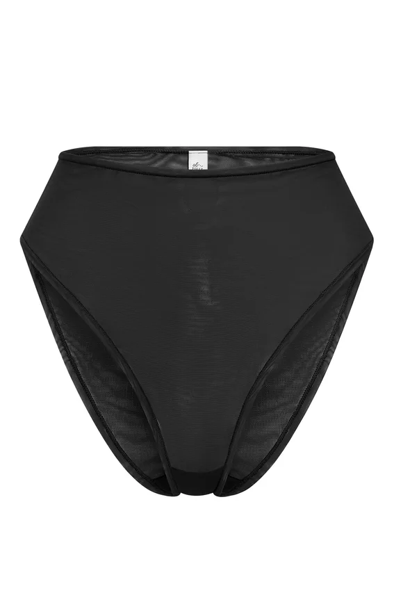 Intimates Soft Mesh High Waisted Knicker in Black Intimates Soft Mesh High Waisted Knicker in Black