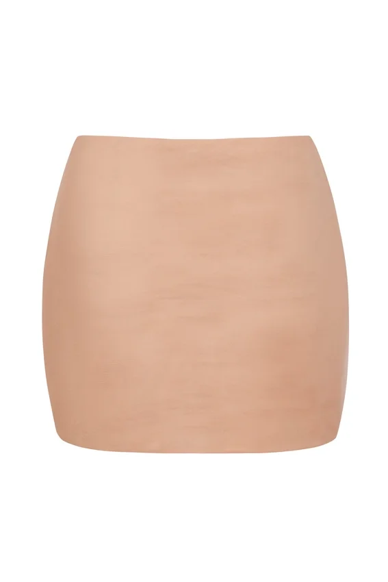 Intimates Soft Mesh Low-Rise Micro Mini Slip Skirt in Warm Peach Intimates Soft Mesh Low-Rise Micro Mini Slip Skirt in Warm Peach