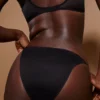Intimates Soft Mesh String Bikini in Black