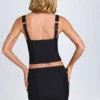 Issa Curved Low-Rise Mini Skirt in Black Issa Curved Low-Rise Mini Skirt in Black