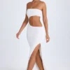 Kaikoa Cut-Out Bandeau Maxi Dress in White