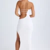 Kaikoa Cut-Out Bandeau Maxi Dress in White