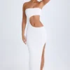 Kaikoa Cut-Out Bandeau Maxi Dress in White
