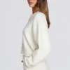 Knit Cropped Cardigan in Ivory Knit Cropped Cardigan in Ivory