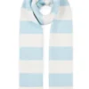 Knit Striped Scarf in Powder Blue Knit Striped Scarf in Powder Blue