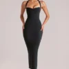 Landen Halterneck Midaxi Dress in Black Landen Halterneck Midaxi Dress in Black